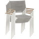 Nava White Outdoor Stackable Dining Armchair, Set Of 2
